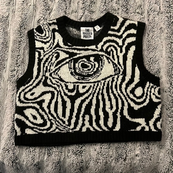 The Ragged Priest Tops - The Ragged Priest knit eye sweater vest